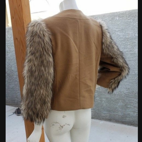 MICHAEL MICHAEL KORS ANIMAL PRINT FUR JACKET COAT - Picture 6 of 10